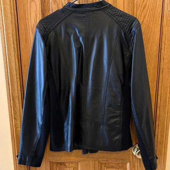 Maurices Jet Black Faux Leather Bomber Jacket - Picture 8 of 10